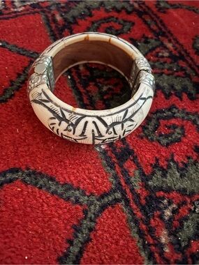 Beautifully carved bone bracelet